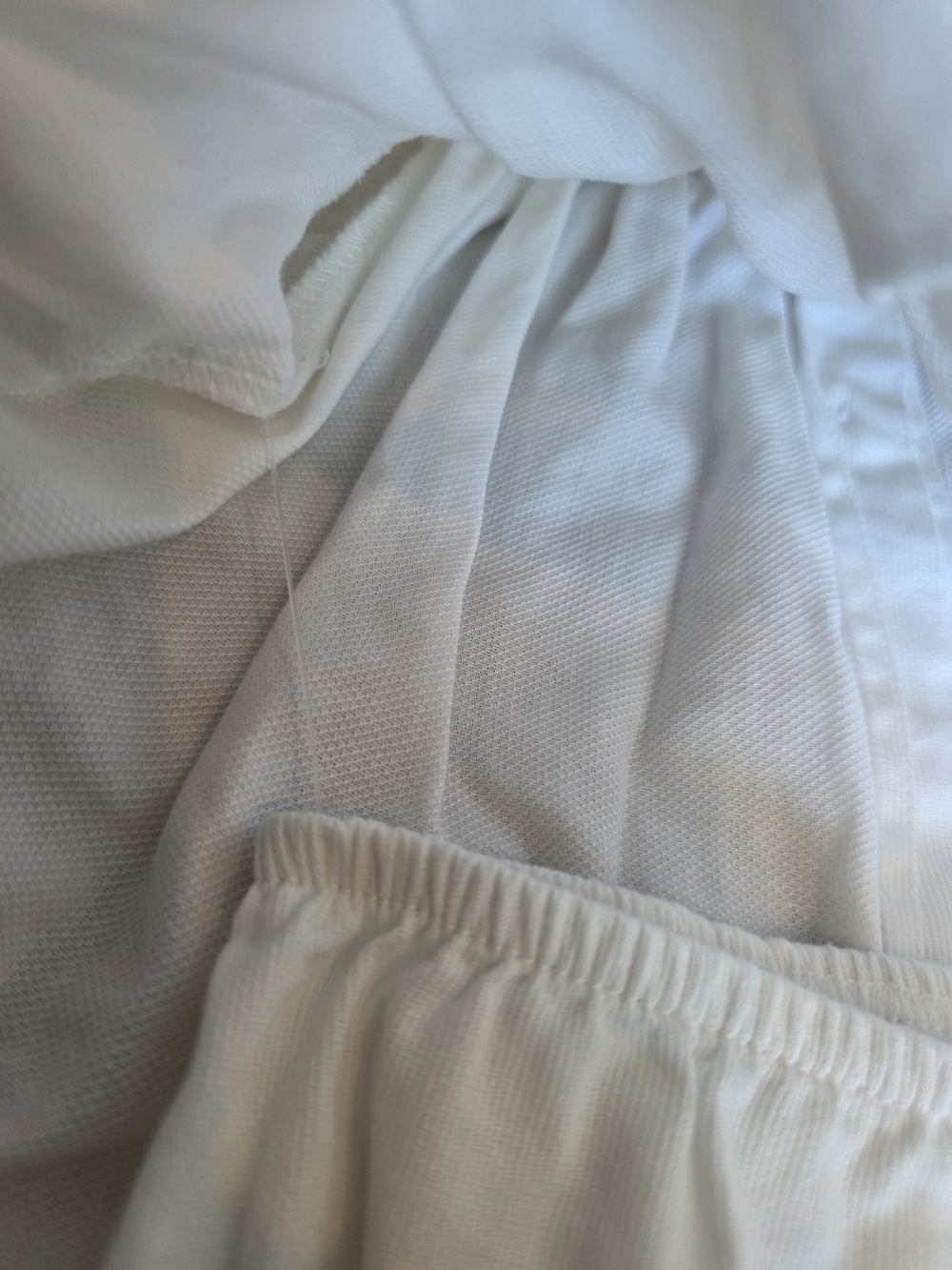White Smocked Baby Dress with Bloomers - Picture 3 of 10